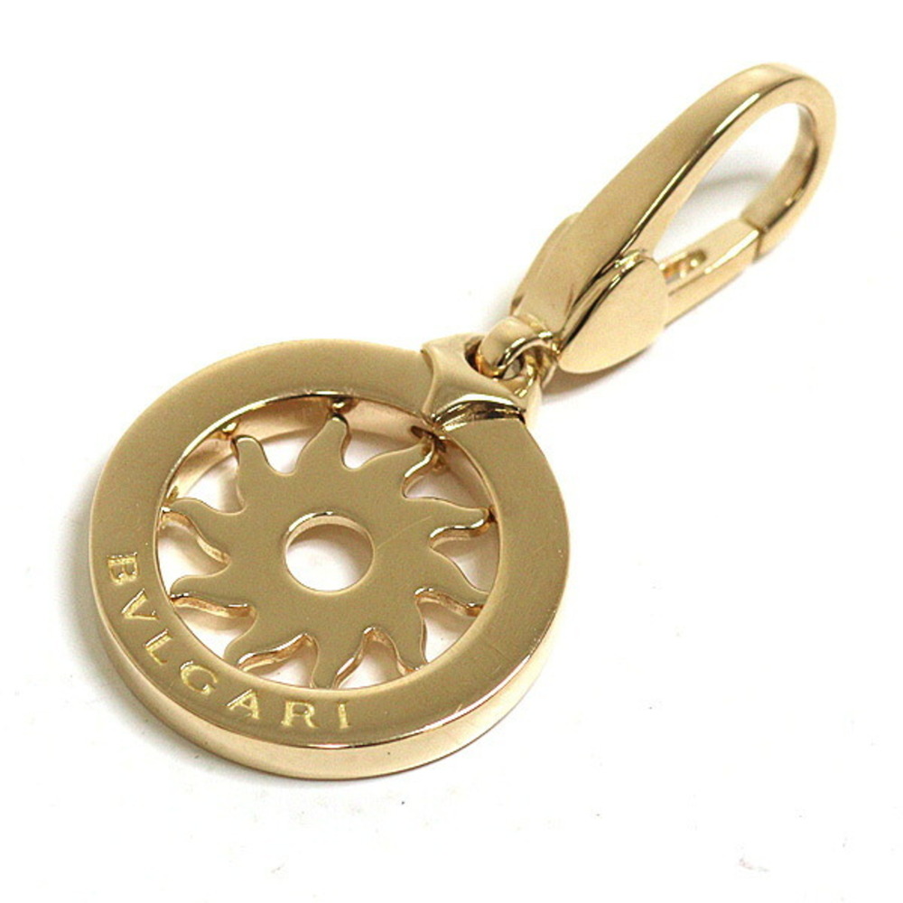 Bulgari BVLGARI Tondo Sun Charm Pendant Top, 18K Yellow Gold (750), Refinished.